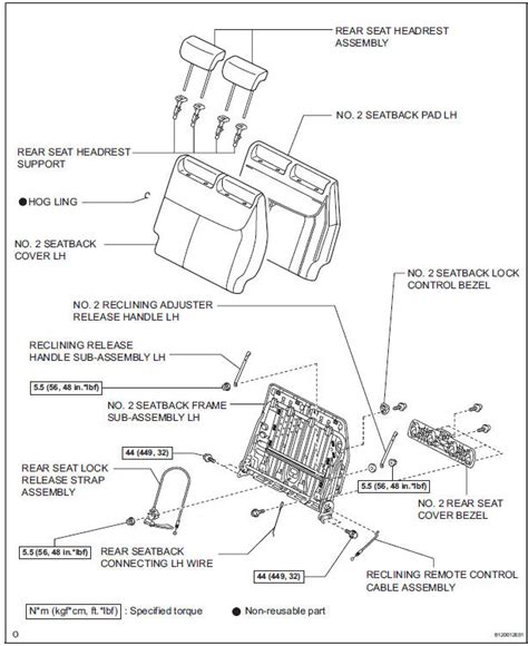 Toyota Sienna Service Manual Rear No 2 Seat Assembly For Manual Seat Type Lh Side Seat