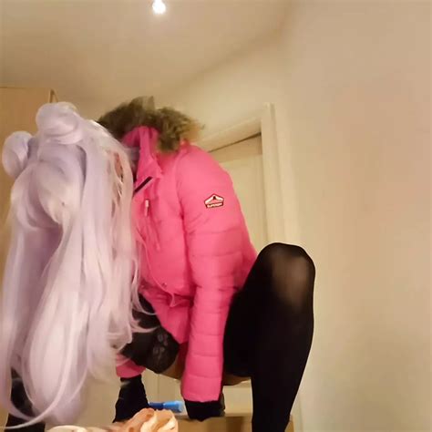 Jess Silk Riding Dildo In Hot Pink Satin Dress And Hot Pink Jacket With Long Purple Wig Xhamster