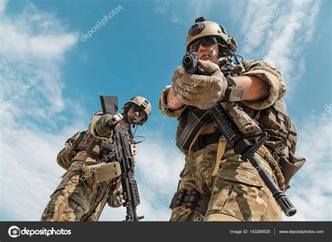 US Army Rangers with weapons Stock Photo by ©zabelin 143268535