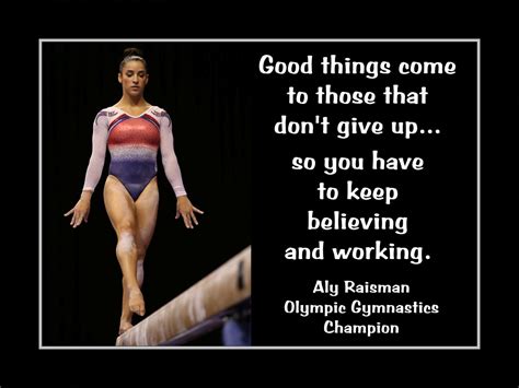 Inspirational Gymnastics Don T Give Up Quote Poster Print Raisman Wall