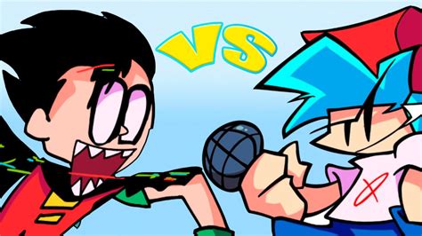 FNF VS Corrupted Robin Teen Titans Go Friday Night Funkin Mod