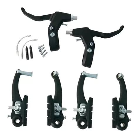 Freio V Brake Em Nylon Preto Mtb Bike C Manete Parcelamento Sem Juros