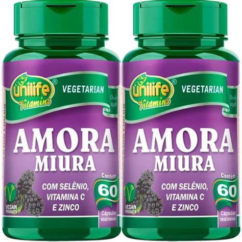 Kit Un Amora Miura C Psulas Vegana Vitamina C Sel Nio E