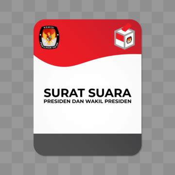 Surat Suara Pemilihan Presiden Dan Wakil Presiden Indonesia Vektor