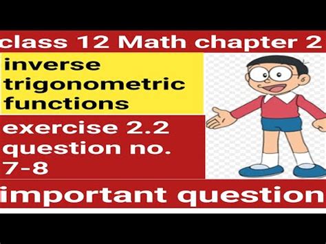 Class 12th Math Chapter 2 2 In Hindi Question 7 8 12th Class Math