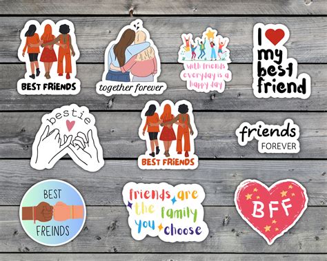 Happy Friendship Day Sticker Bundle Printable Download Now Etsy