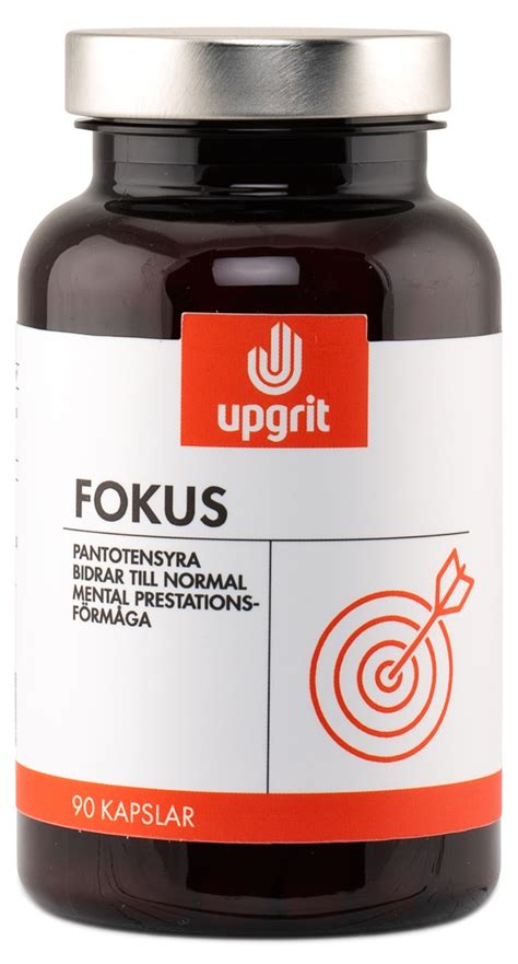 Upgrit Fokus Koncentration Svenskt Kosttillskott