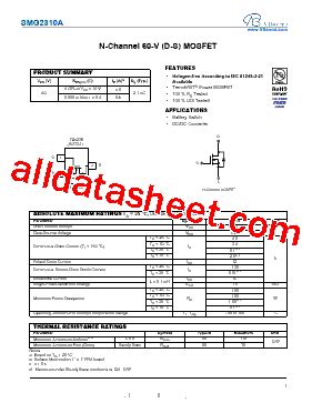 Smg A Datasheet Pdf Vbsemi Electronics Co Ltd