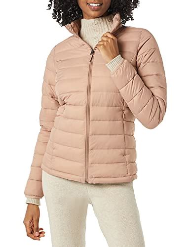 Amazon Essentials Women S Water Resistant Packable Down Jacket Taupe