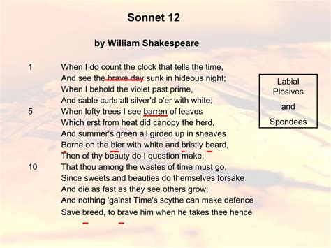 1 Shakespeare Sonnet 12 PPT