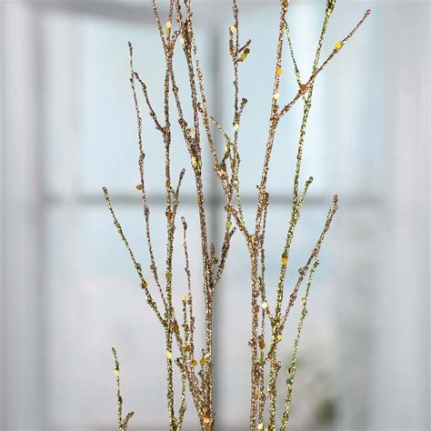 Gold Glittered Artificial Twig Sprays Christmas Holiday Florals Florals Craft Supplies