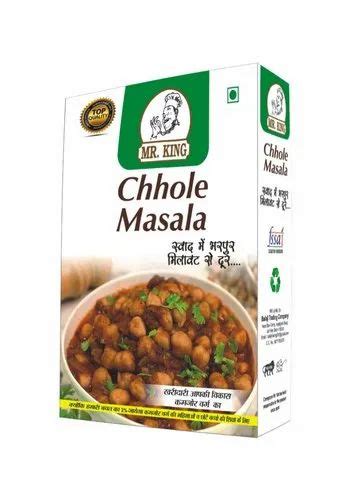 Mr King Chole Masala Packaging Size Gm Packaging Type Box At