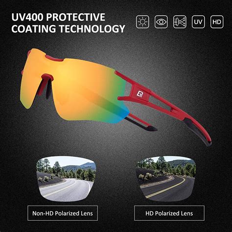 Blue Polarized Cycling Sunglasses With Uv Protection Rockbros