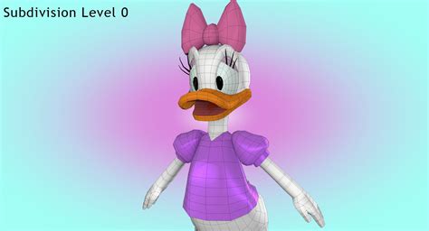 Daisy Duck 3d Model 99 C4d Obj Fbx Dae 3ds Ma Max Free3d