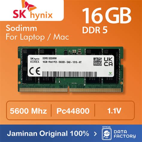 Jual RAM LAPTOP SK HYNIX DDR5 16GB 5600Mhz PC 44800 SODIMM NOTEBOOK