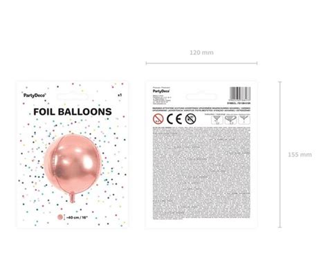 Heliumballon Rund Rose Gold Leer Cm Partywinkel