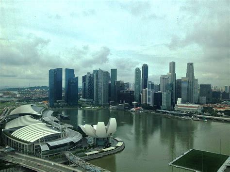 The view over Marina Bay from inside my own personal capsule of the ...