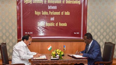 India Rwanda Ink Mou To Boost Inter Parliamentary Dialogue India