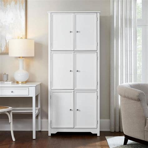 Home Decorators Collection Bradstone White 6 Door Storage Cabinet JS