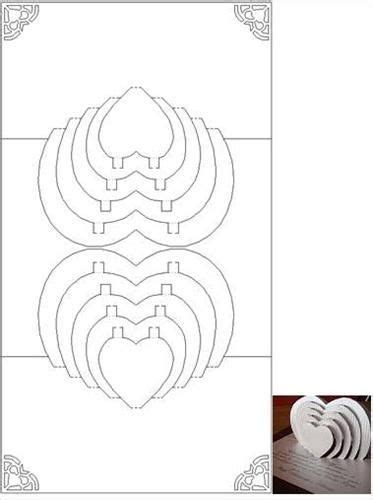 Printable Kirigami Templates Pdf In Pop Up Card In Heart