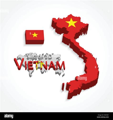 Vietnam D Socialist Republic Of Vietnam Flag And Map