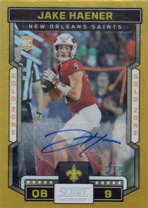 Jake Haener Score Rookie Signatures Gold Zone Price Guide