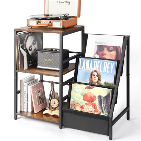 Buy Bikoney Record Player Stand Turntable Stand With 3 Tier Vinyl