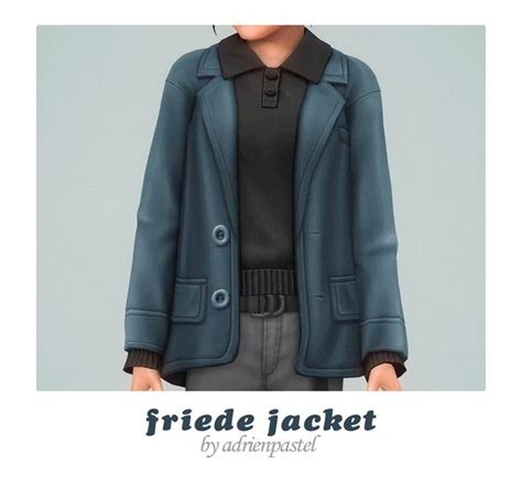 Friede Jacket AdrienPastel In 2024 Sims 4 Male Clothes Sims 4