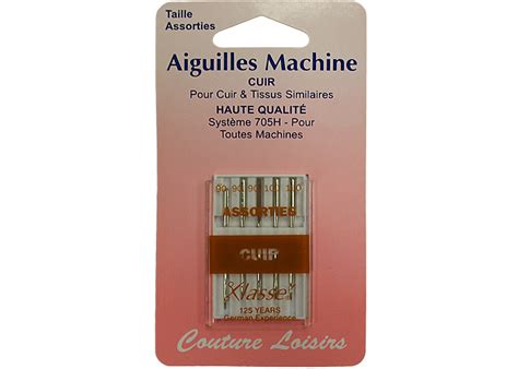 Aiguilles machine à coudre spéciales cuir