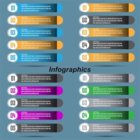 Sammlung Moderner Designvorlage Infografiken Mit Schritten Und