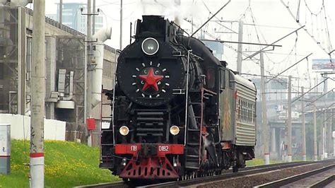 Steam Locomotive Паровоз ЛВ-0182 24.05.15 - YouTube