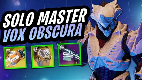 Solo Flawless Master Vox Obscura Exotic Mission Season Of Plunder