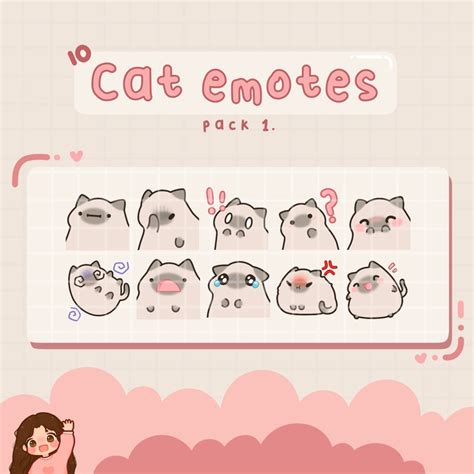 Cat Emotes Twitch Discord Premade Ready To Use Etsy