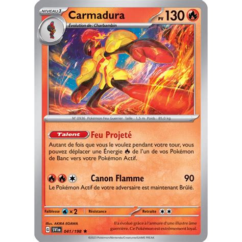 Carmadura Pv Carte Rare Holographique Carlate Et Violet