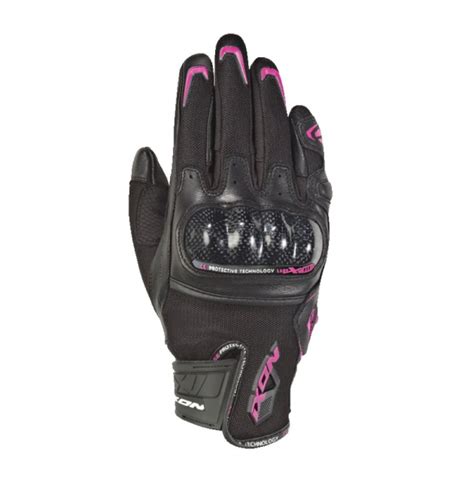 Gants Ixon Rs Rise Air Lady Femme Noir Fushia Equipement Moto Rouen