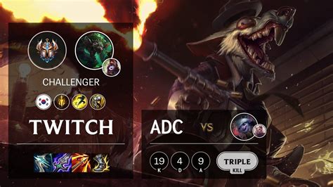 Twitch Adc Vs Tristana Kr Challenger Patch Youtube