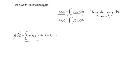 Marginal Probability Density Function Youtube