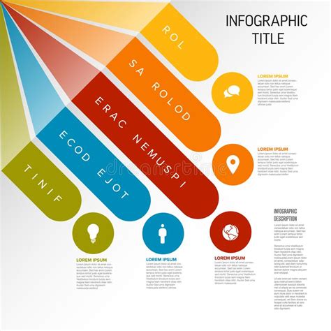 Infographic Light Timeline Report Template With Circles Stock Vector