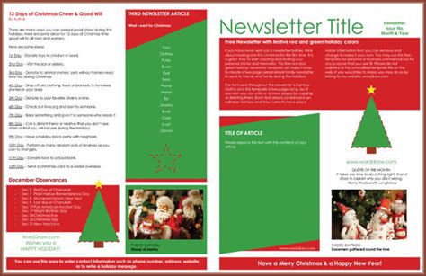 9 Christmas Newsletter Templates To Create Printable And E Newsletters