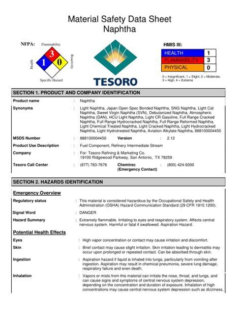 Product And Company Identification Pdf Dangerous Goods 60 Off