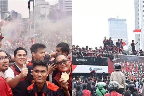 Pecah Pawai Perayaan Kemenangan Timnas U Dan Para Juara Sea Games