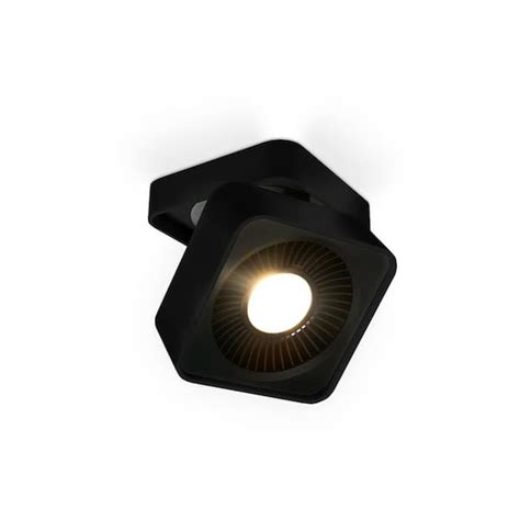 KUZCO Solo 4 In 1 Light 20 Watt Black Integrated LED Flush Mount