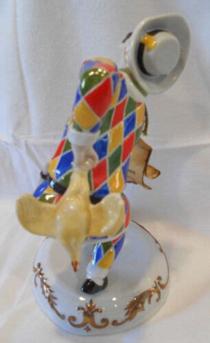 Capodimonte Harlequin Court Jester Mask Figurine Carnival Vintage 1984