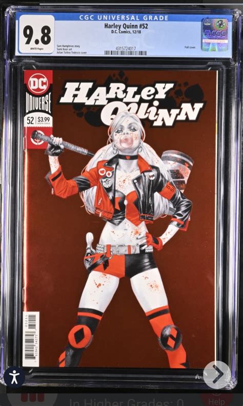 Dc Comics Harley Quinn Cgc Foil Rare Julian Totino Tesco Cover