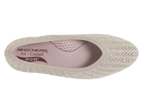 Skechers Arch Fit Cleo Glitzy Sky Flat Free Shipping Dsw