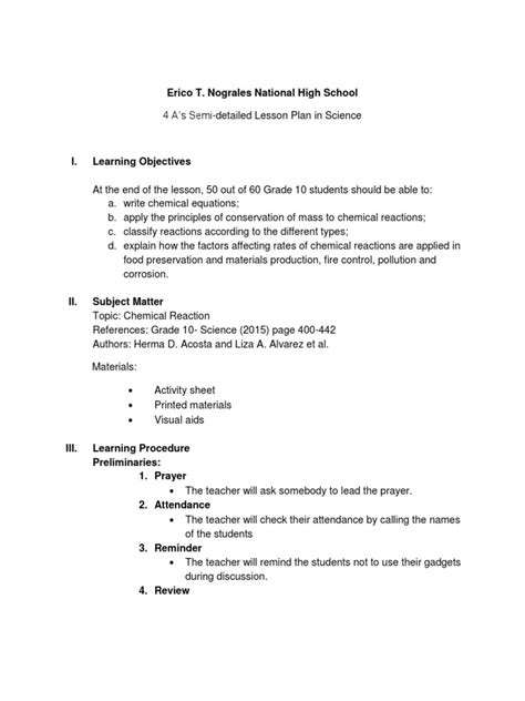 4a S Semi Detailed Lesson Plan Pdf