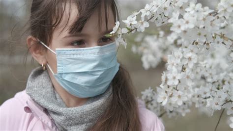 pollen allergy girl mask fear looks Stock Footage Video (100% Royalty ...