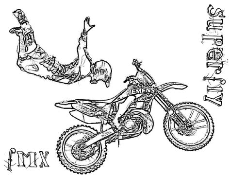 Coloriages Moto Cross Imprimable Gratuit Pour Les Enfants Et Les Adultes