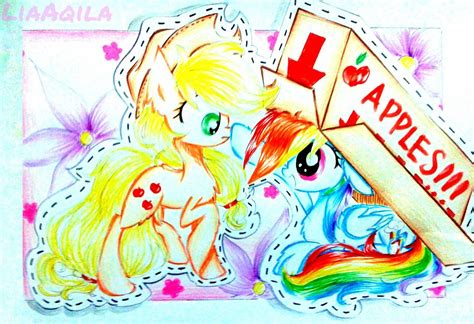 1348795 Safe Artist Liaaqila Applejack Rainbow Dash Pony Boop