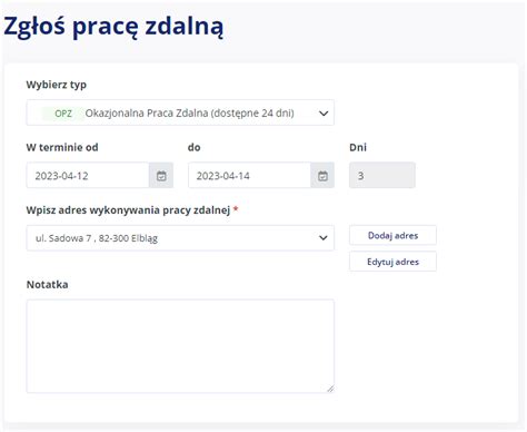 Jak złożyć wniosek o pracę zdalną Centrum Pomocy online tomHRM